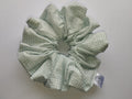 Duck Egg Check Jumbo Scrunchie handmade in Cumbria by Scrunchlings