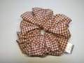 Berry Gingham Jumbo Scrunchie handmade in Cumbria by Scrunchlings