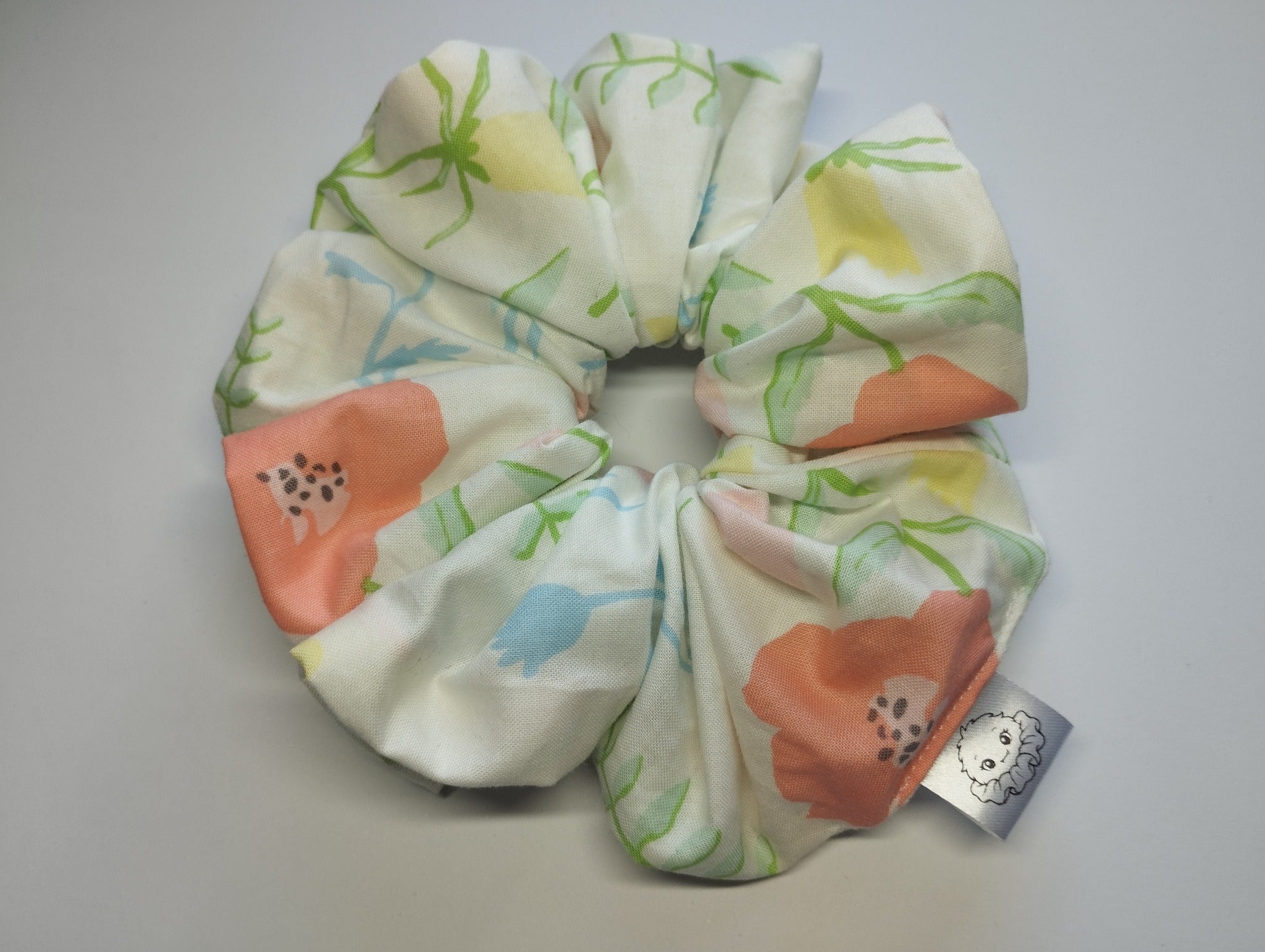 Pastel Bloom Jumbo Scrunchie handmade in Cumbria by Scrunchlings