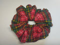 Berry Tartan Jumbo Scrunchie handmade in Cumbria by Scrunchlings