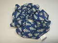Blue Leaf Jumbo Scrunchie handmade in Cumbria by Scrunchlings