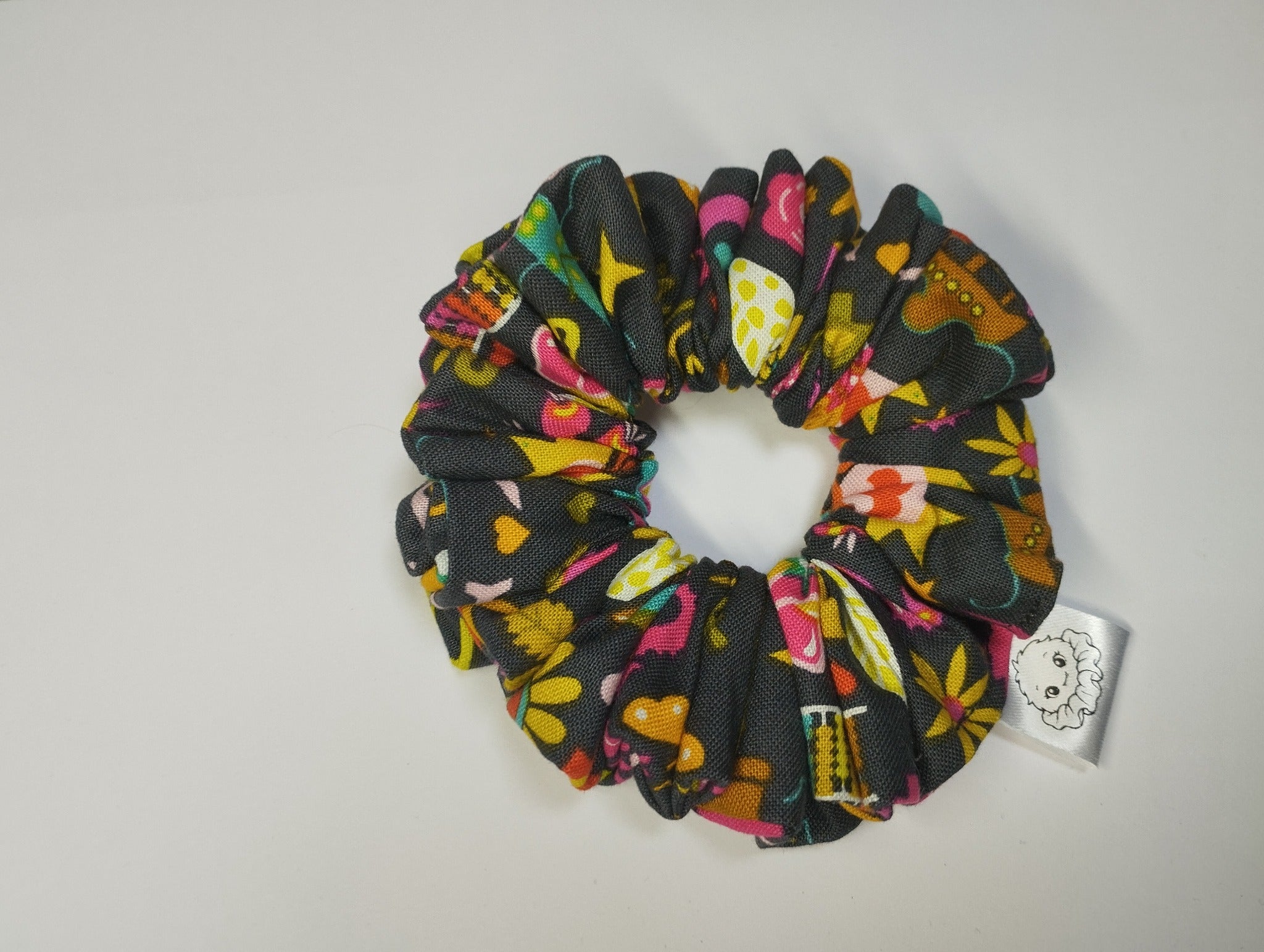 Crafty Corner medium scrunchie handmade in Cumbria by Scrunchlings
