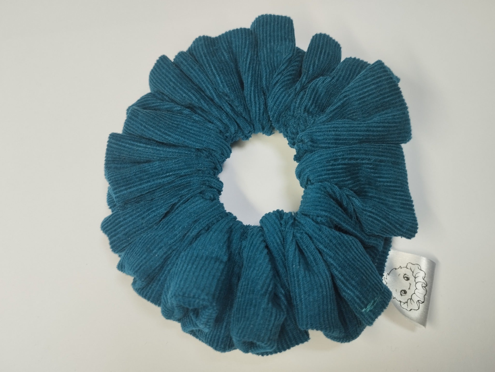 Deep Teal Medium Scrunchie handmade in Cumbria by Scrunchlings