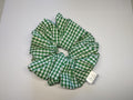 Green Gingham Jumbo Scrunchie handmade in Cumbria by Scrunchlings