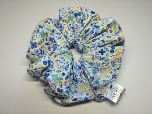 Bluebell Meadow Jumbo Scrunchie handmade in Cumbria by Scrunchlings