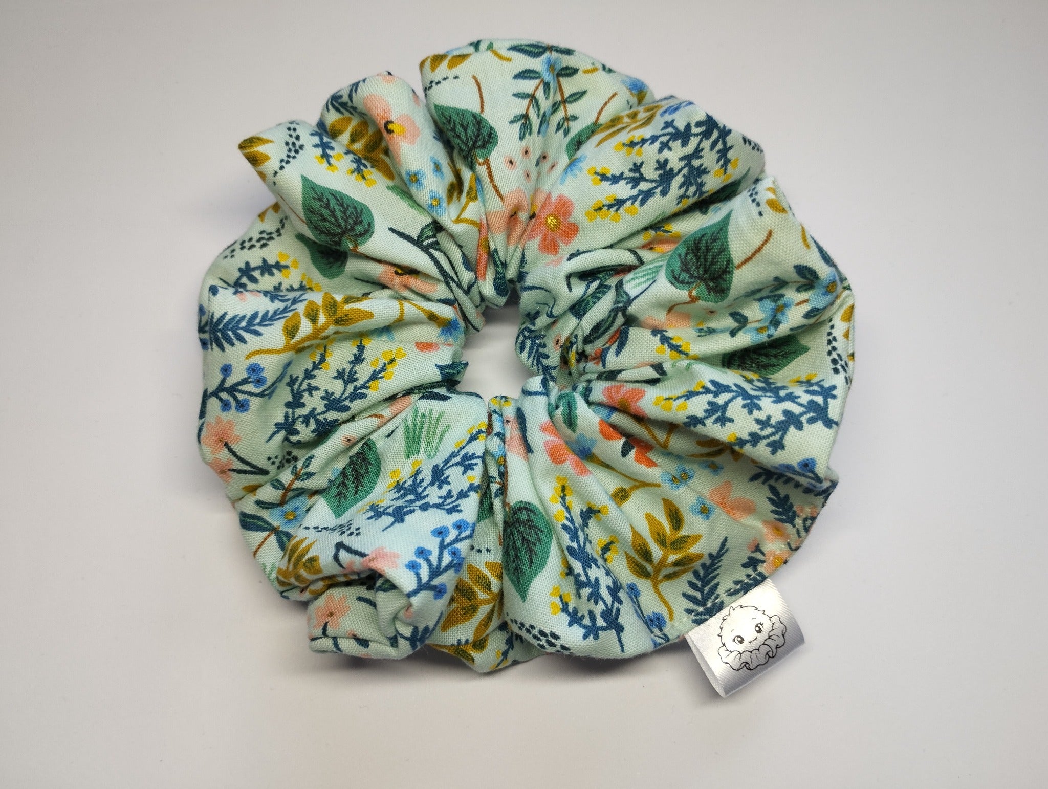 Soft Meadow Jumbo Scrunchie handmade in Cumbria by Scrunchlings