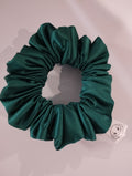Kingfisher Jade teal medium satin Scrunchlings scrunchie