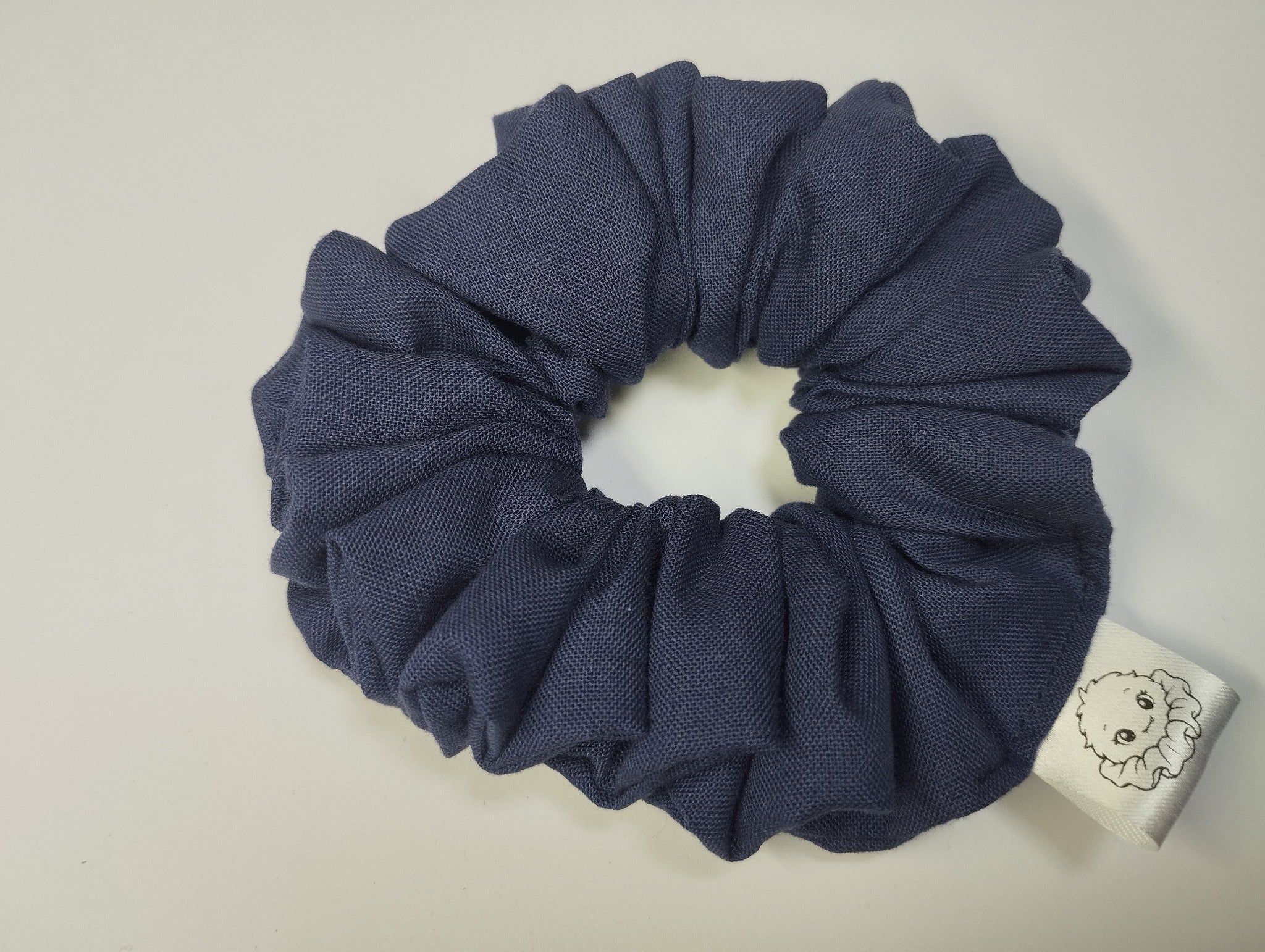 Midnight Navy Medium Scrunchie handmade in Cumbria by Scrunchlings