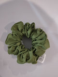 Moss green medium satin Scrunchlings scrunchie