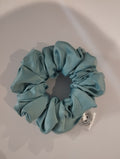 October Sky light blue medium satin Scrunchlings scrunchie