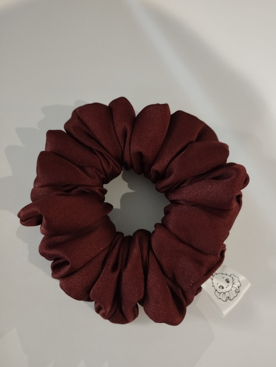 Ruby burgundy medium satin Scrunchlings scrunchie