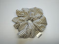 Stone Gingham Jumbo Scrunchie handmade in Cumbria by Scrunchlings