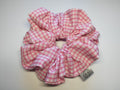Rose Gingham Jumbo Scrunchie handmade in Cumbria by Scrunchlings