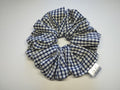 Ink Gingham Jumbo Scrunchie handmade in Cumbria by Scrunchlings