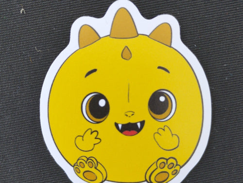 Bloom yellow Scrunchlings character sticker