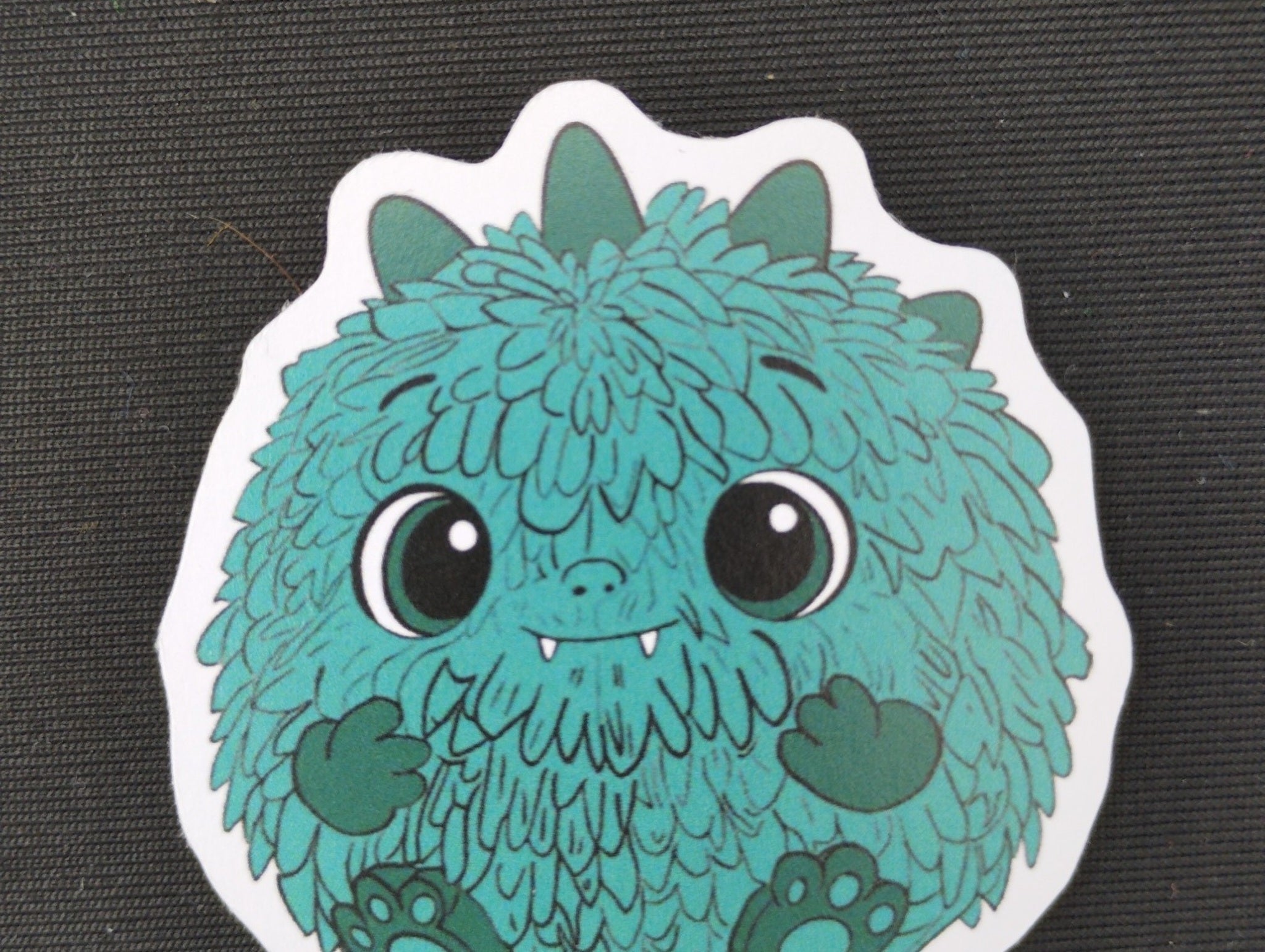 Fluff turquoise Scrunchlings character sticker